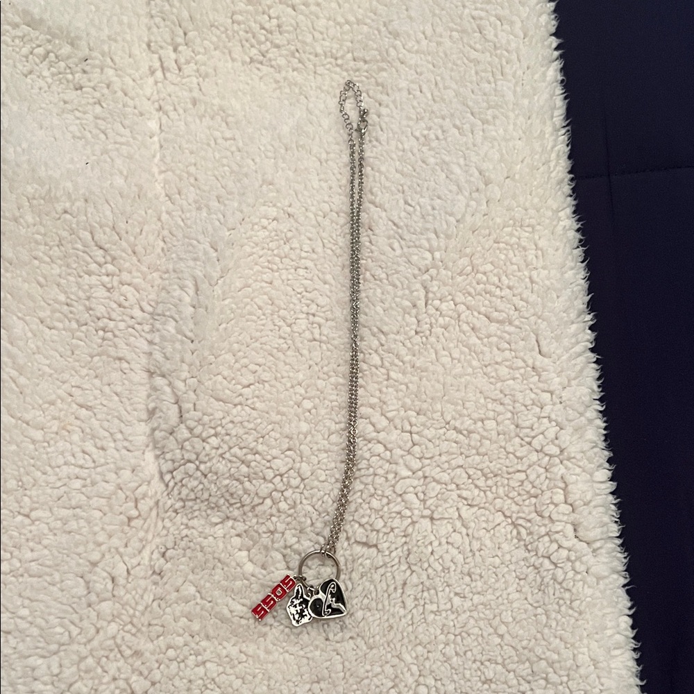 Silver Necklace with 3 Charms